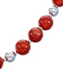 Coral and Sterling Silver Bead Southwest Necklace KX120965